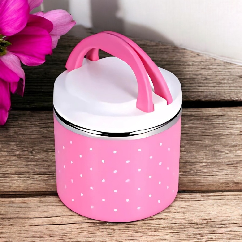 Boite a repas isotherme Rond 800ML Rose