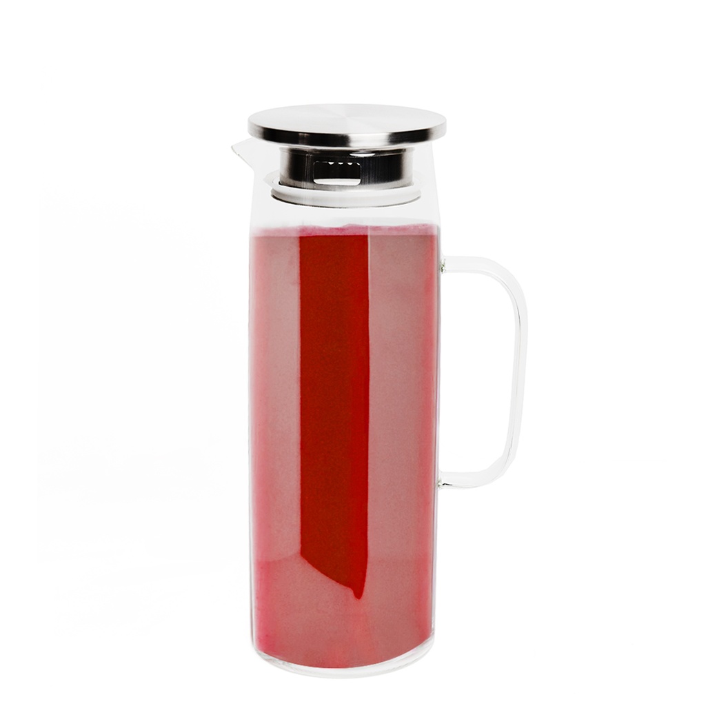 Bouteille en Verre avec couvercle en inox 1400ML 