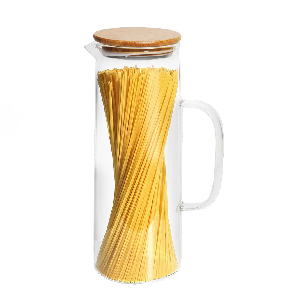 Bouteille en Verre avec couvercle en Bois 1500ML 