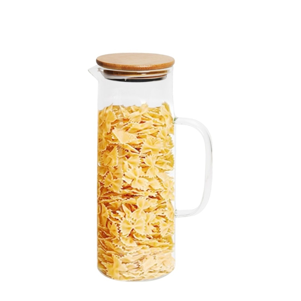 Bouteille en Verre avec couvercle en Bois 1400ML 