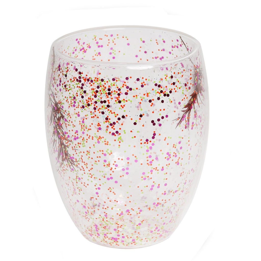 Tasses Double Paroi Motif Paillette Fleur séché