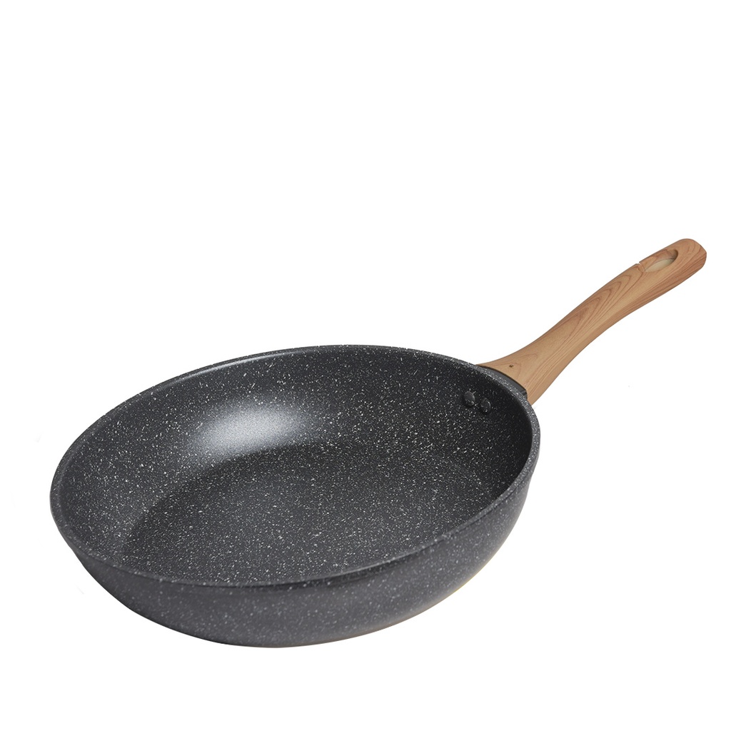 Poêle Granite 28 Cm Olina Gris Pointé Blanc