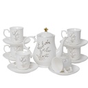 Service a Café au Lait Avec Théière Porcelaine 13 pièces M1