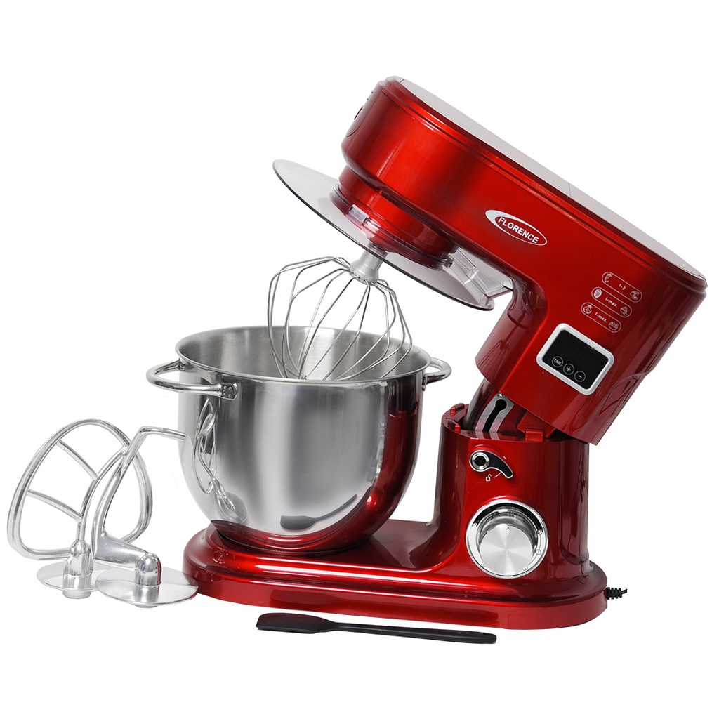 Robot Pétrin Florence 6,5L - 2000W - Rouge