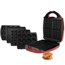 Appareil De Cuisson 5en1 Florence Zouza , Panini , Gauffre , Donut , Maamoul - Rouge