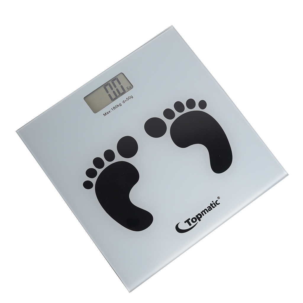 Pèse Personne En verre Topmatic Blanc