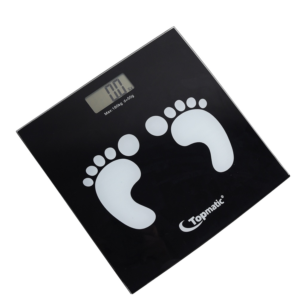 [PS-400N] Pèse Personne En verre Topmatic Noir 