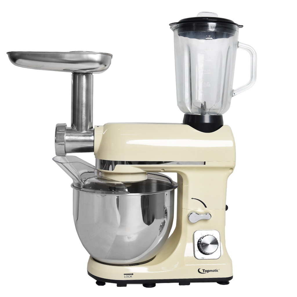 Robot Pétrin Multifonctions 3en1 Topmatic 1800W Beige