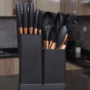 Set D'ustensiles De Cuisine 19 Pièces En Silicone - Noir