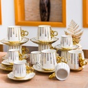 Service 24 Pieces café et café au lait Motif Tiré