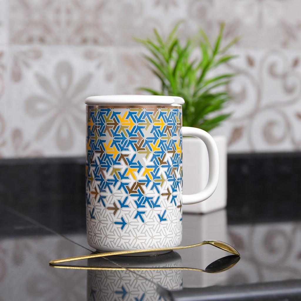 Mug En Céramique Arabesque avec Cuillère M3