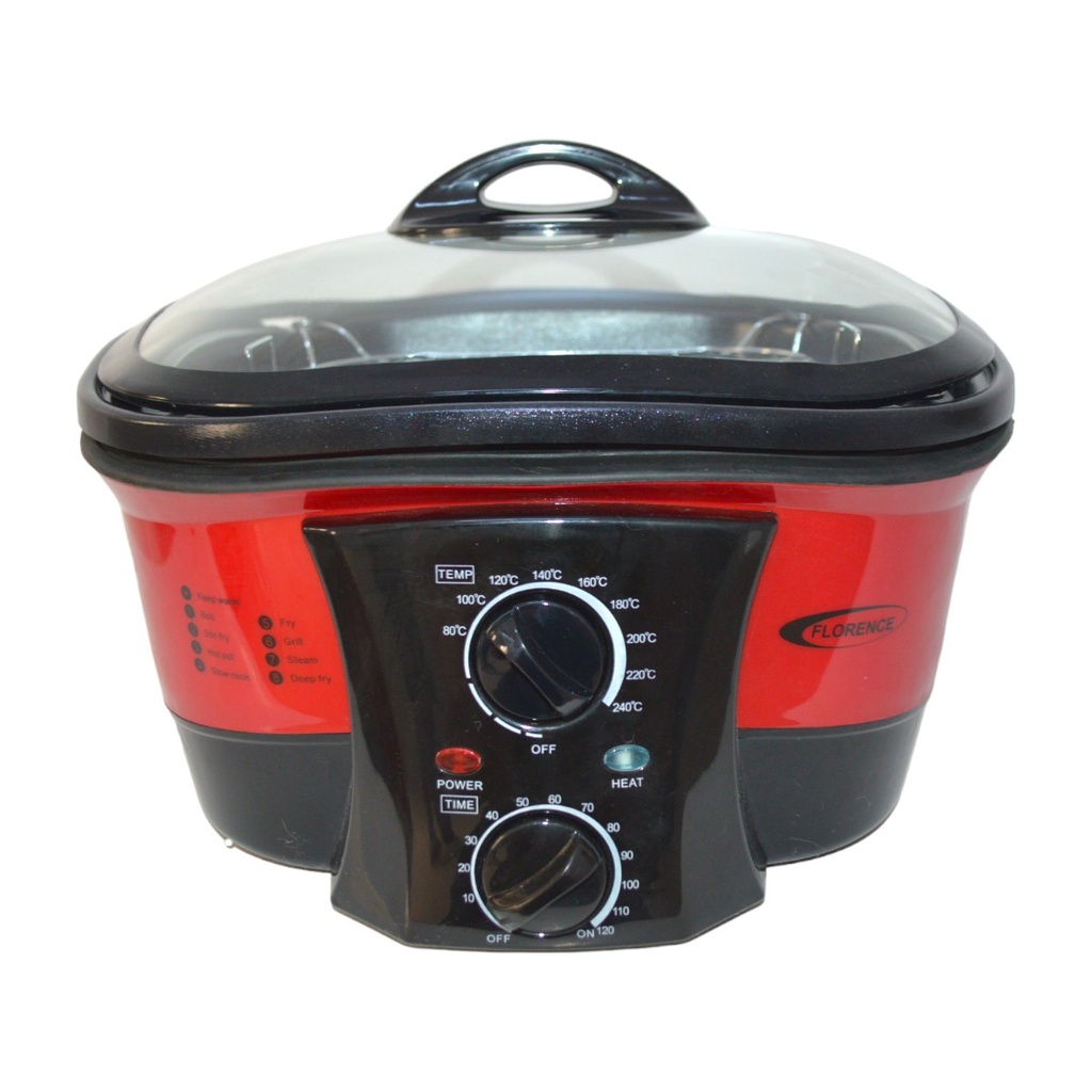 [MC81R] Multi-Cuiseur Électrique 8en1 Florence 1500W Rouge