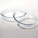 Lot de 2 Moules à Tarte Rond en Verre Pyrex 32 , 27 Cm