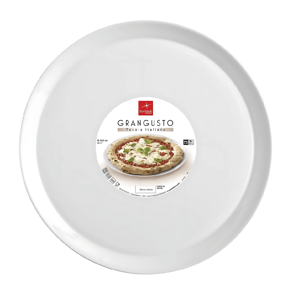 [SGM0899] Plat Pizza Bormioli Rocco 33,5 cm- Blanc