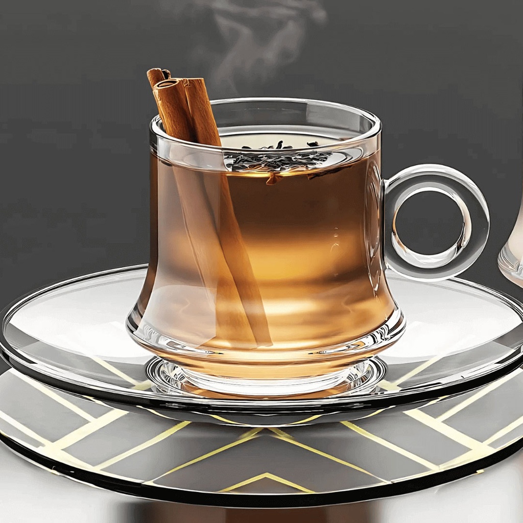 [SGM1669] Lot de 6 Tasses et Sous Tasses City Glass 22Cl