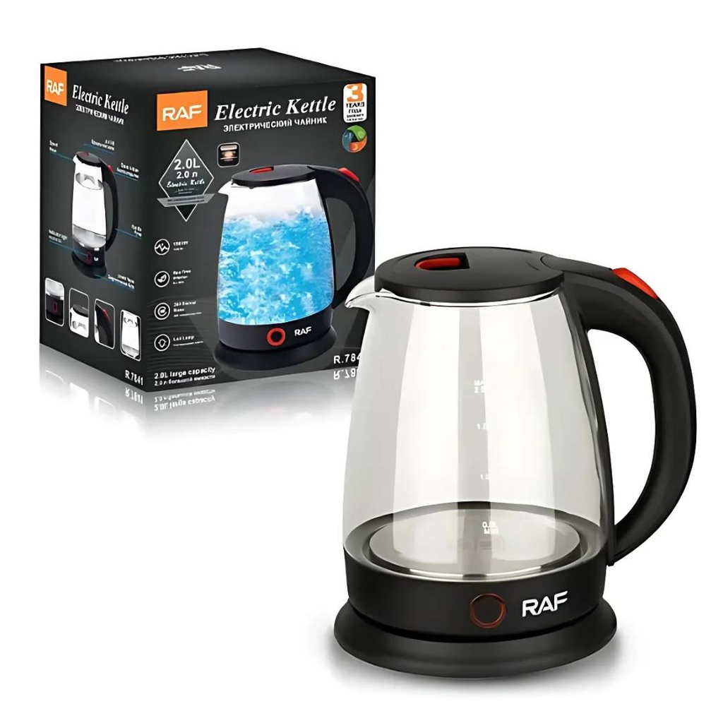 Bouilloire Electrique en Verre RAF 2,2L 2000w