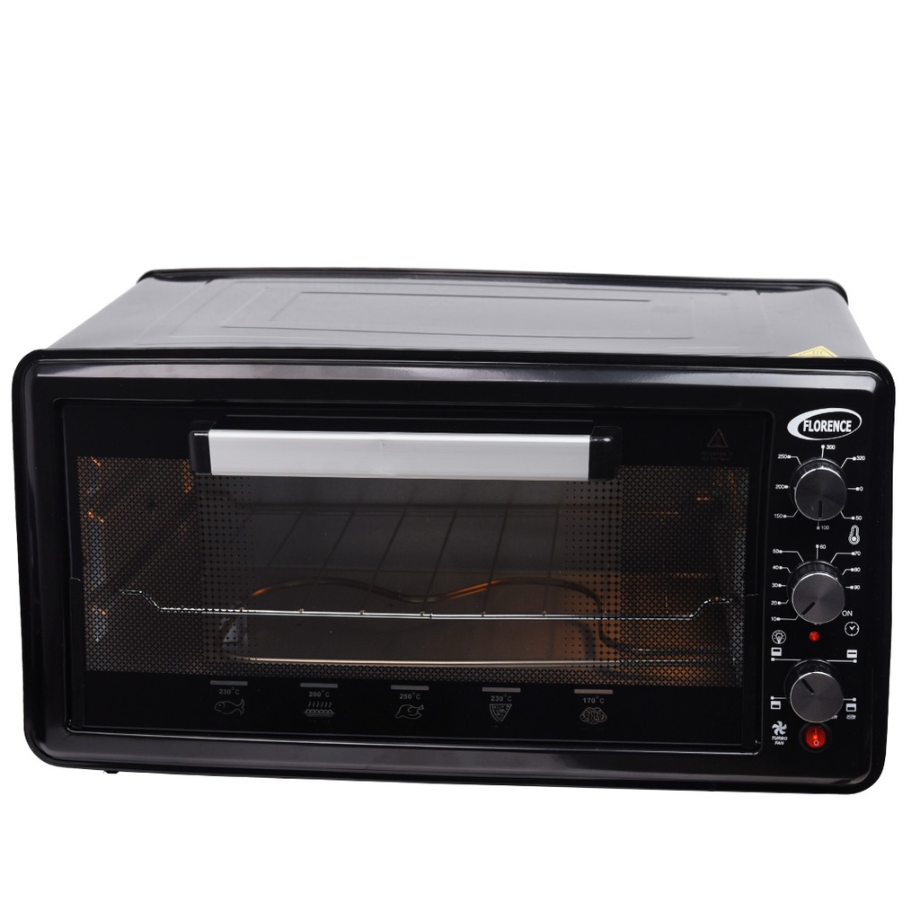 [FOUR52-N] Four Électrique Florence 52L 1500W – Avec Tournebroche & Turbo Noir