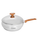 Sauteuse avec couvercle Inox Lines 24Cm Miel