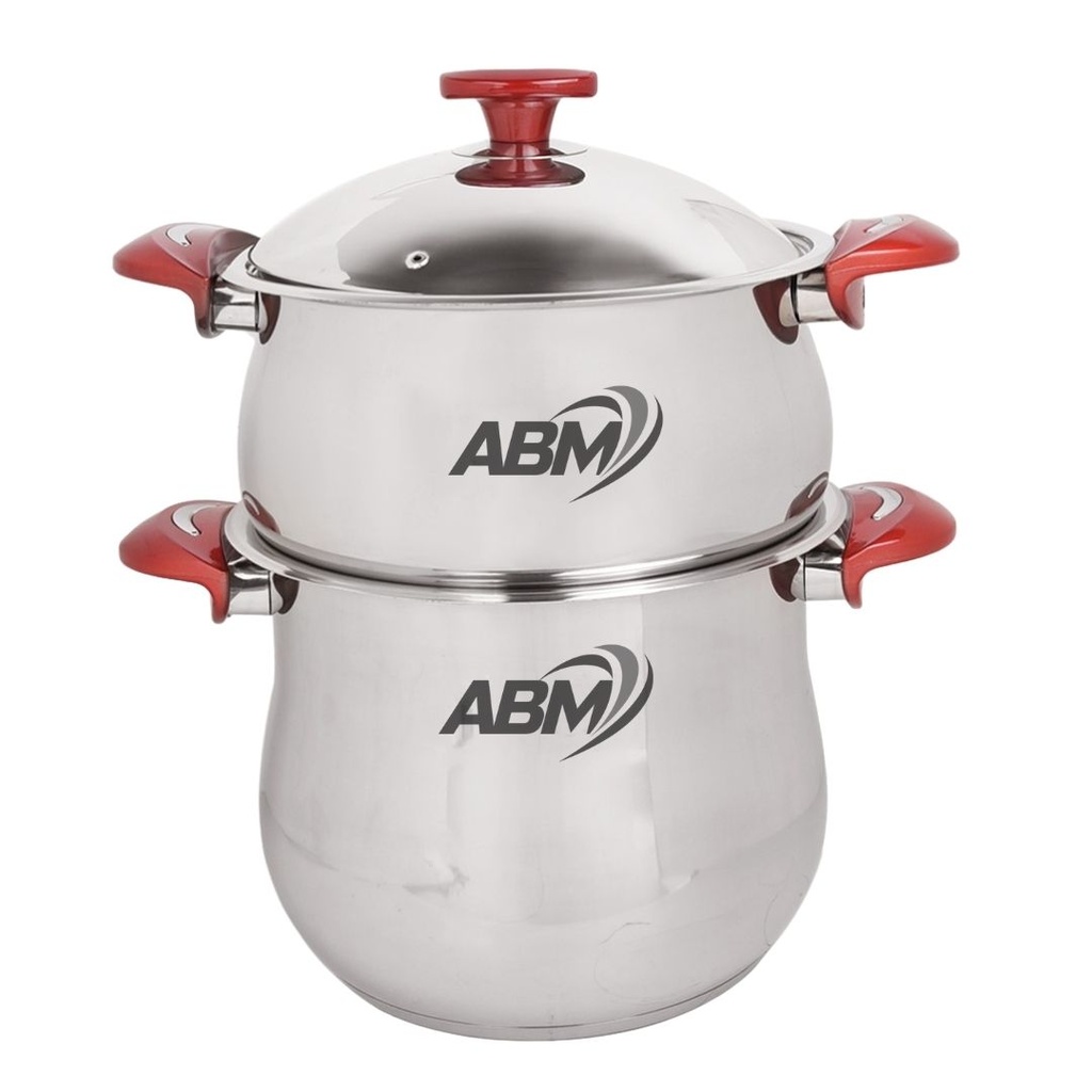 [3A-RG] Couscoussier Inox 18/10 ABM 8L Rouge