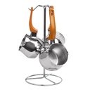 Set de 3 Pots à lait Inox ABM Avec Support Miel