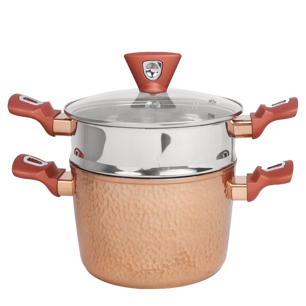 [AMBS31] Couscoussier inox et Granite Baroly 20 cm - Effet Cuivre