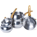 Ensemble de 5 Casseroles Inox 18/10 Lines Miel