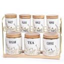 Porte Epices En Porcelaine Golden House 8 pièces 