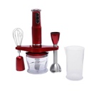 Mixeur Plongeant 4en1 Florence 600W Rouge