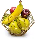 Panier En Acier Inoxydable Multifonctions Pliable Doré 