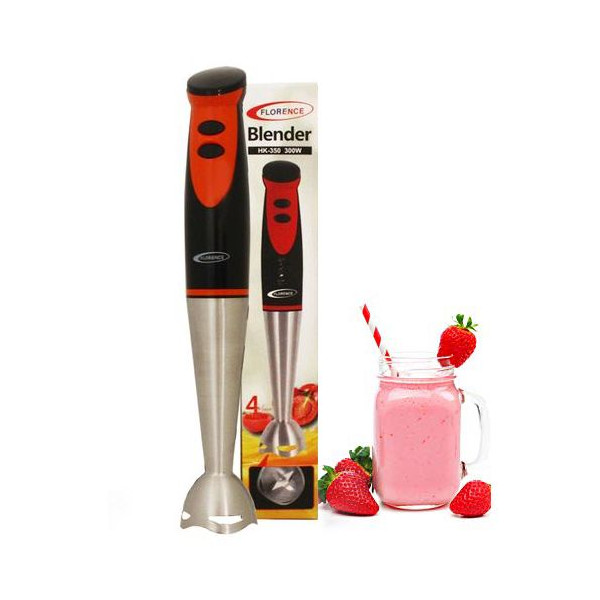 [HK350R] Mixeur Plongeant Florence 300W Rouge & Noir