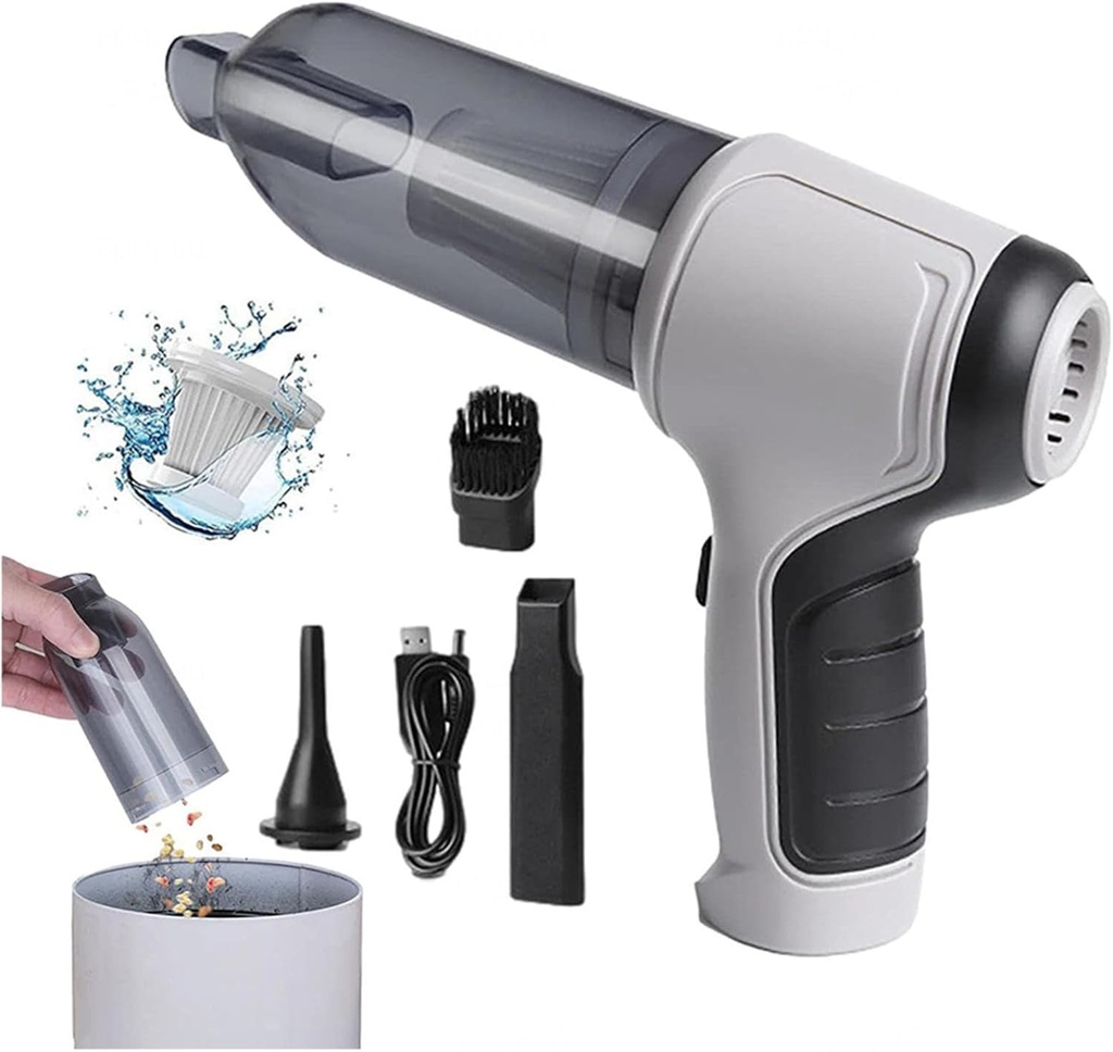 Mini Aspirateur Portable Sans Fil Multifonction Voiture/Maison Gris