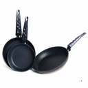 Set De 3 Poêles Granite GRATINA Gold & Noir