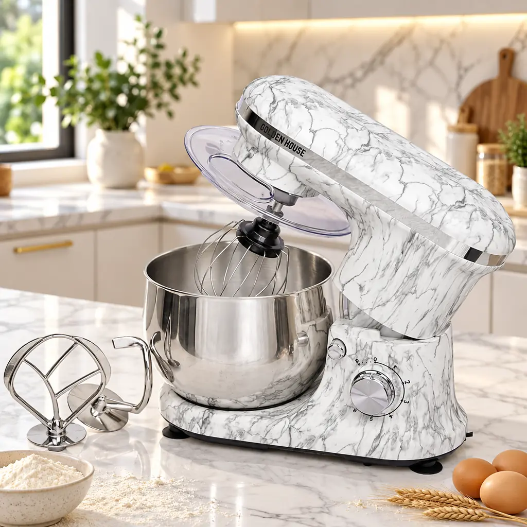 [SAI0085] Robot Pétrin Golden House 5L 1000 W - Marbre Gris