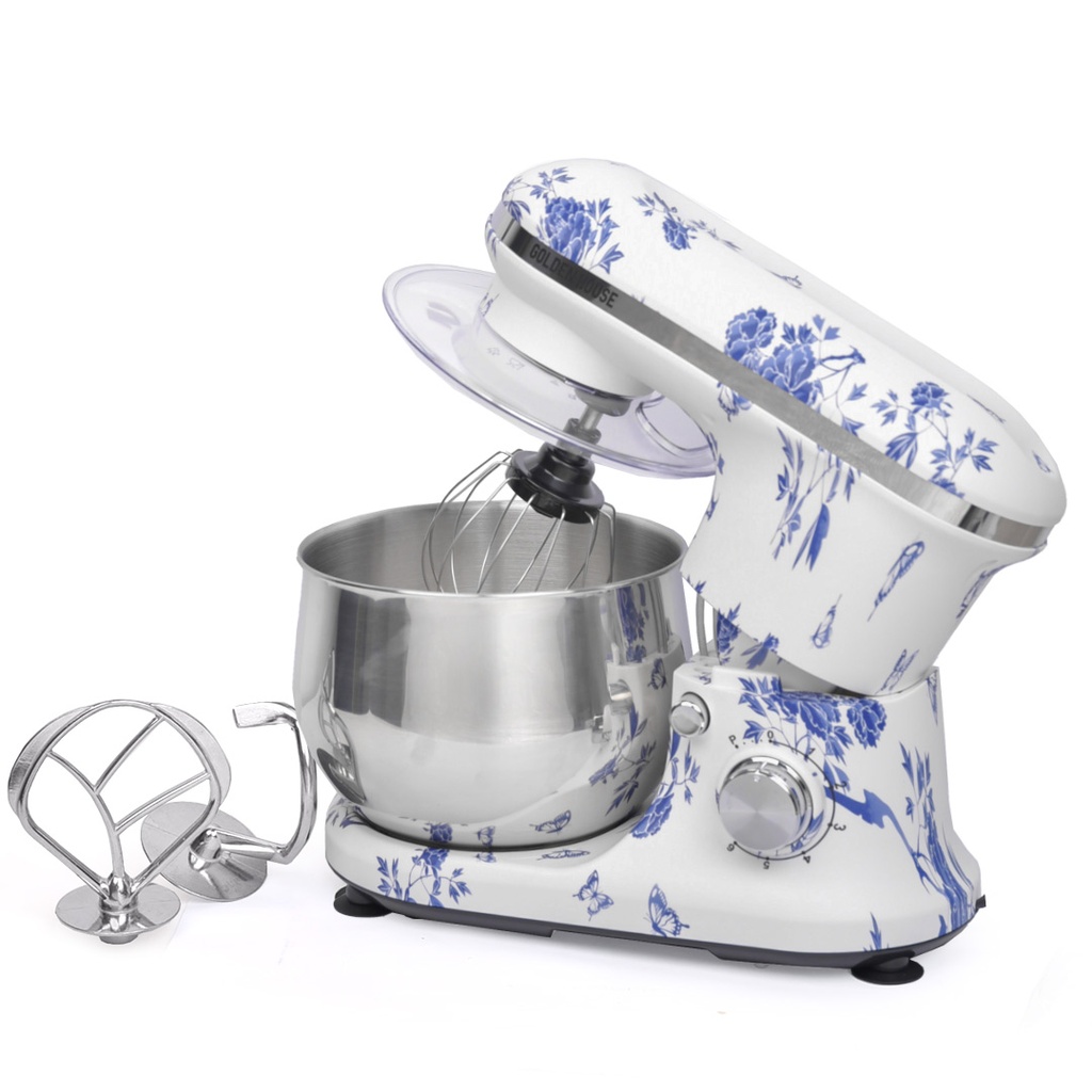 Robot Pétrin Golden House 5L 1000 W - Fleur bleu