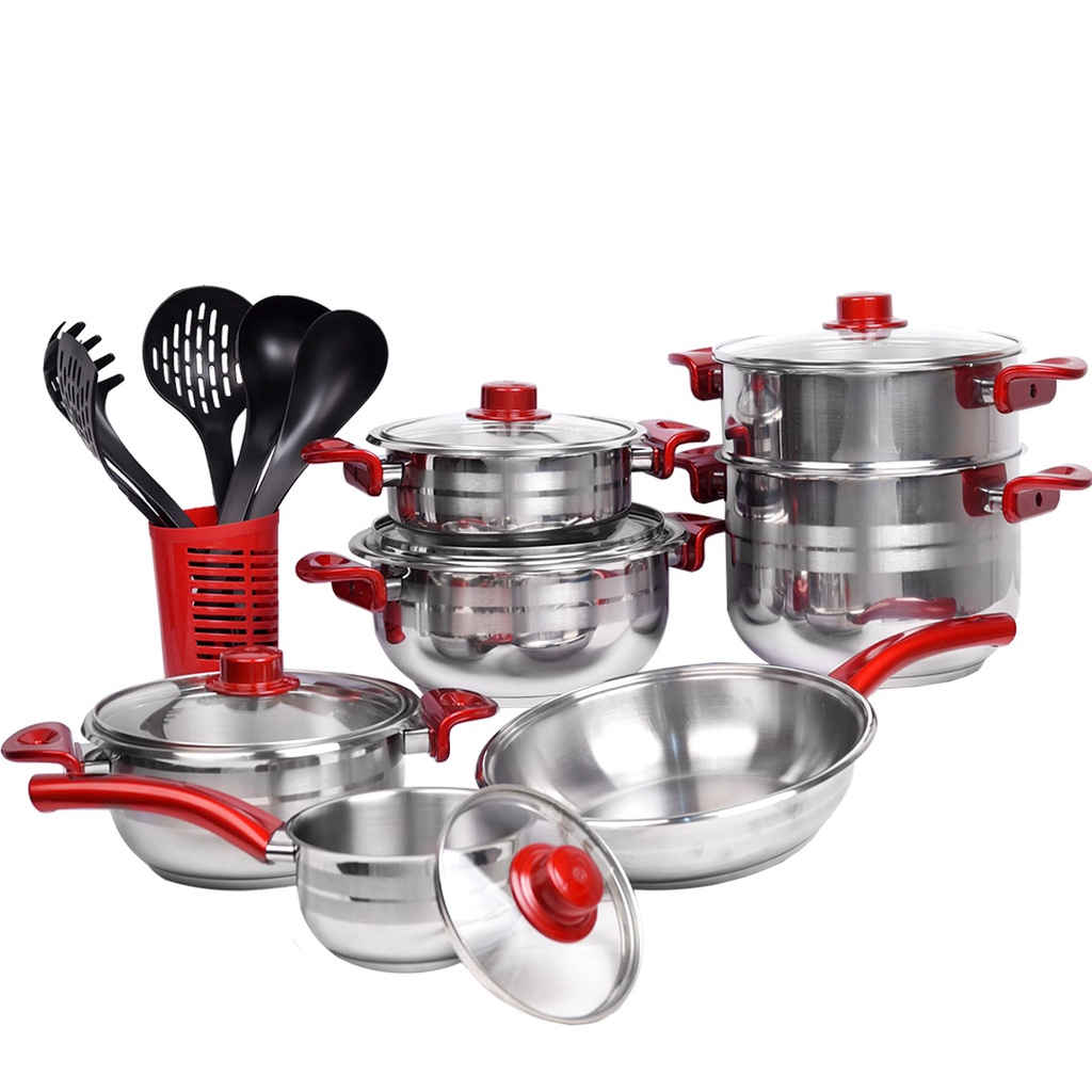 Ensemble de Batterie De Cuisine 18 Pièces Inox 18/10 Royal