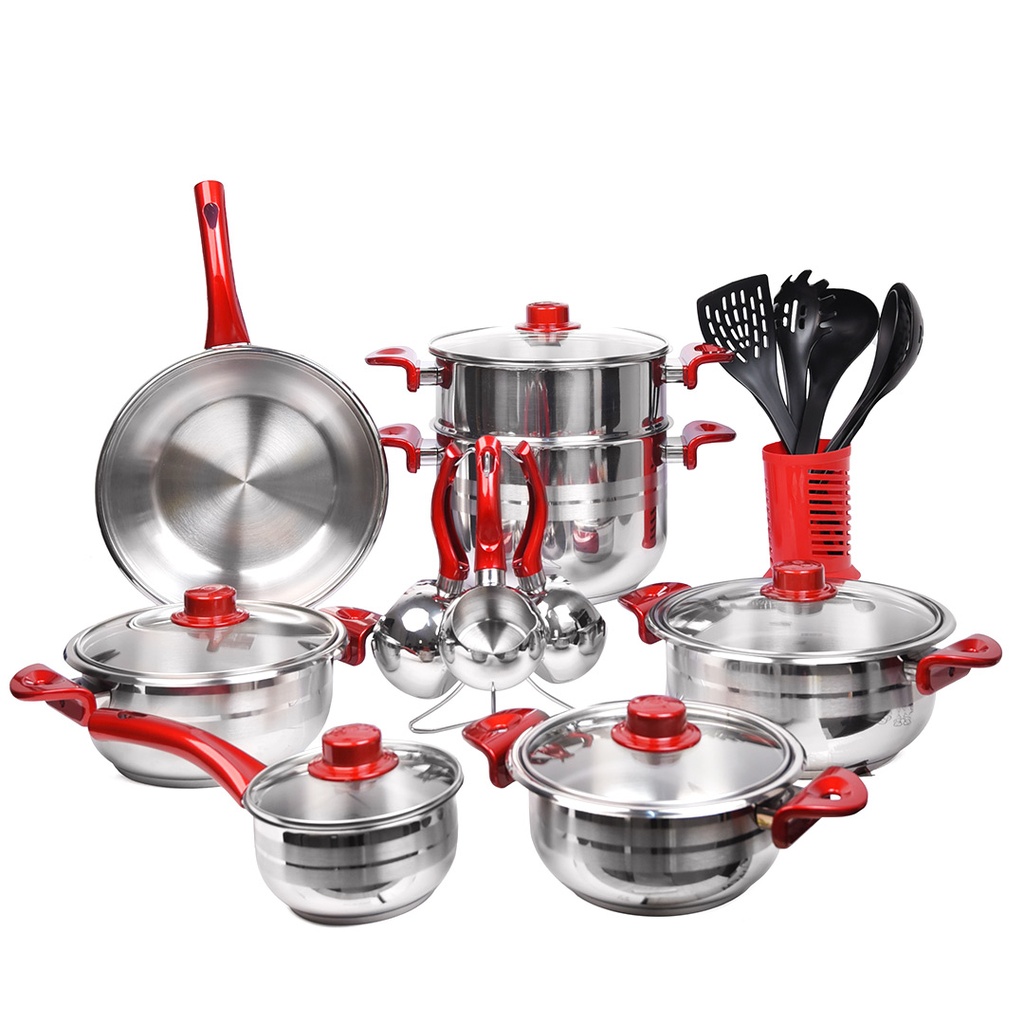 Ensemble de Batterie De Cuisine 22 Pièces Inox 18/10 Royal