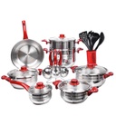 Ensemble de Batterie De Cuisine 22 Pièces Inox 18/10 Royal