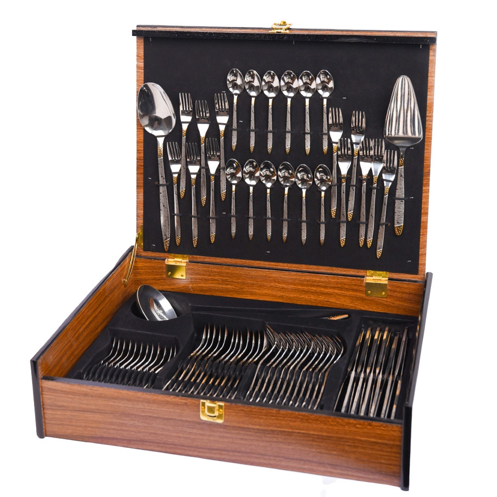 [SAI71-5] Coffret Ménagère De Cuisine 75 Pièces Golden House - Model 1