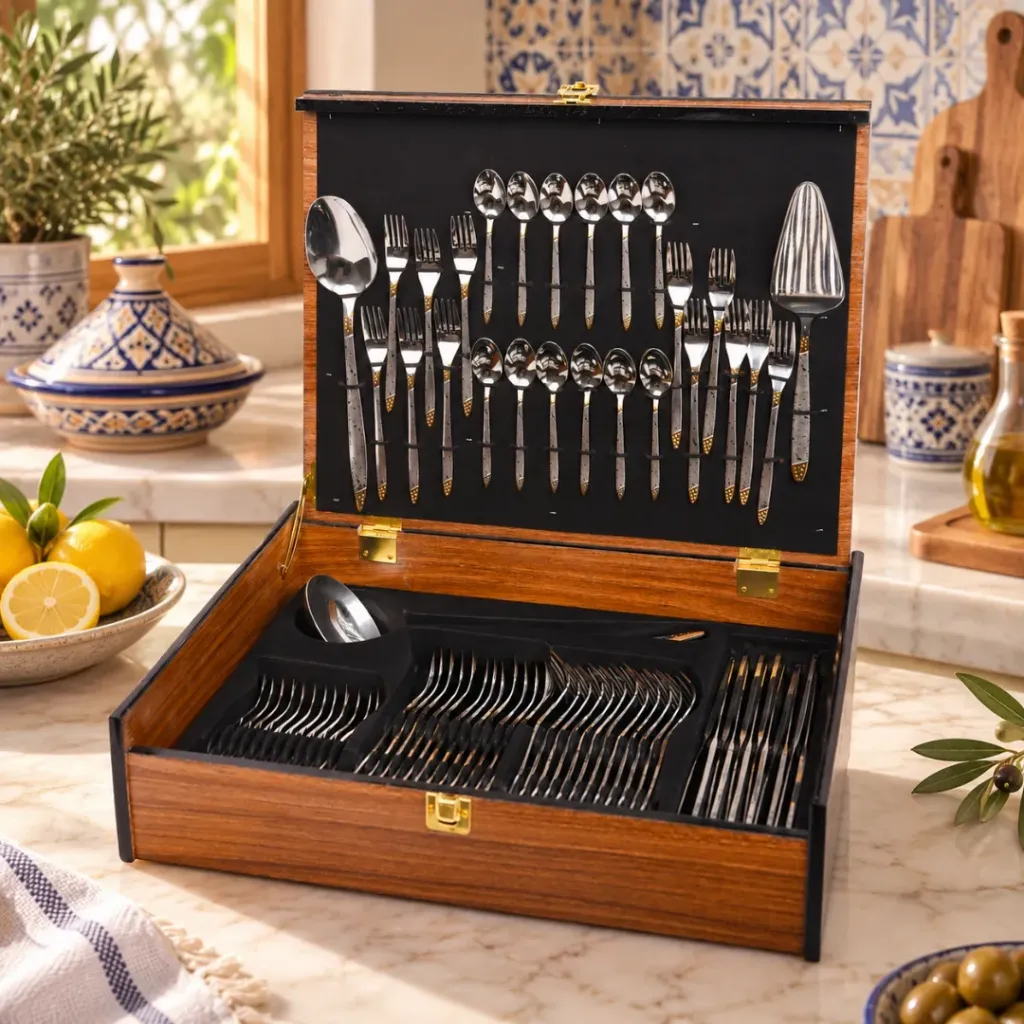 [SAI71-5] Coffret Ménagère De Cuisine 75 Pièces Golden House - Model 1
