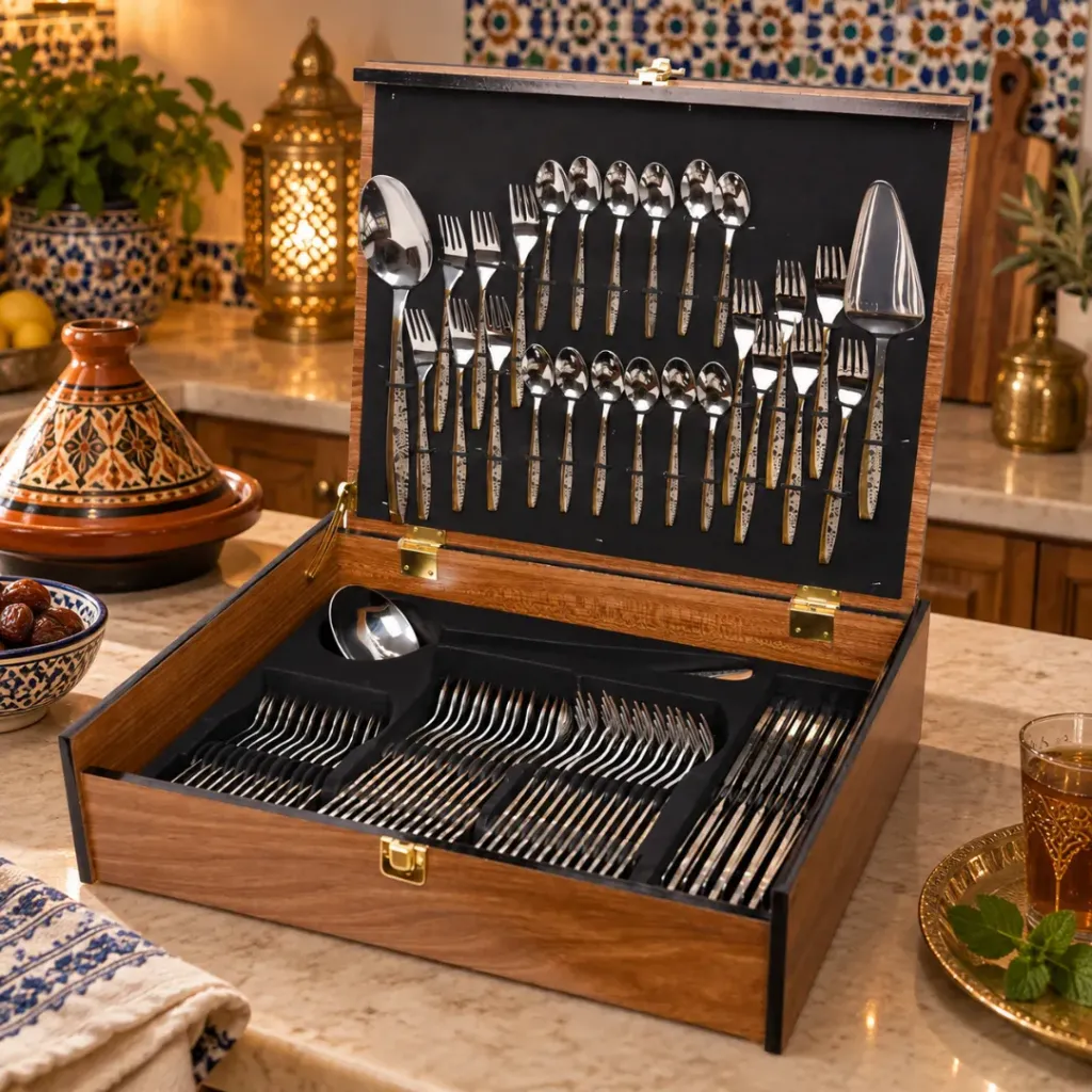 [SAI71-4] Coffret Ménagère De Cuisine 75 Pièces Golden House - Model 3
