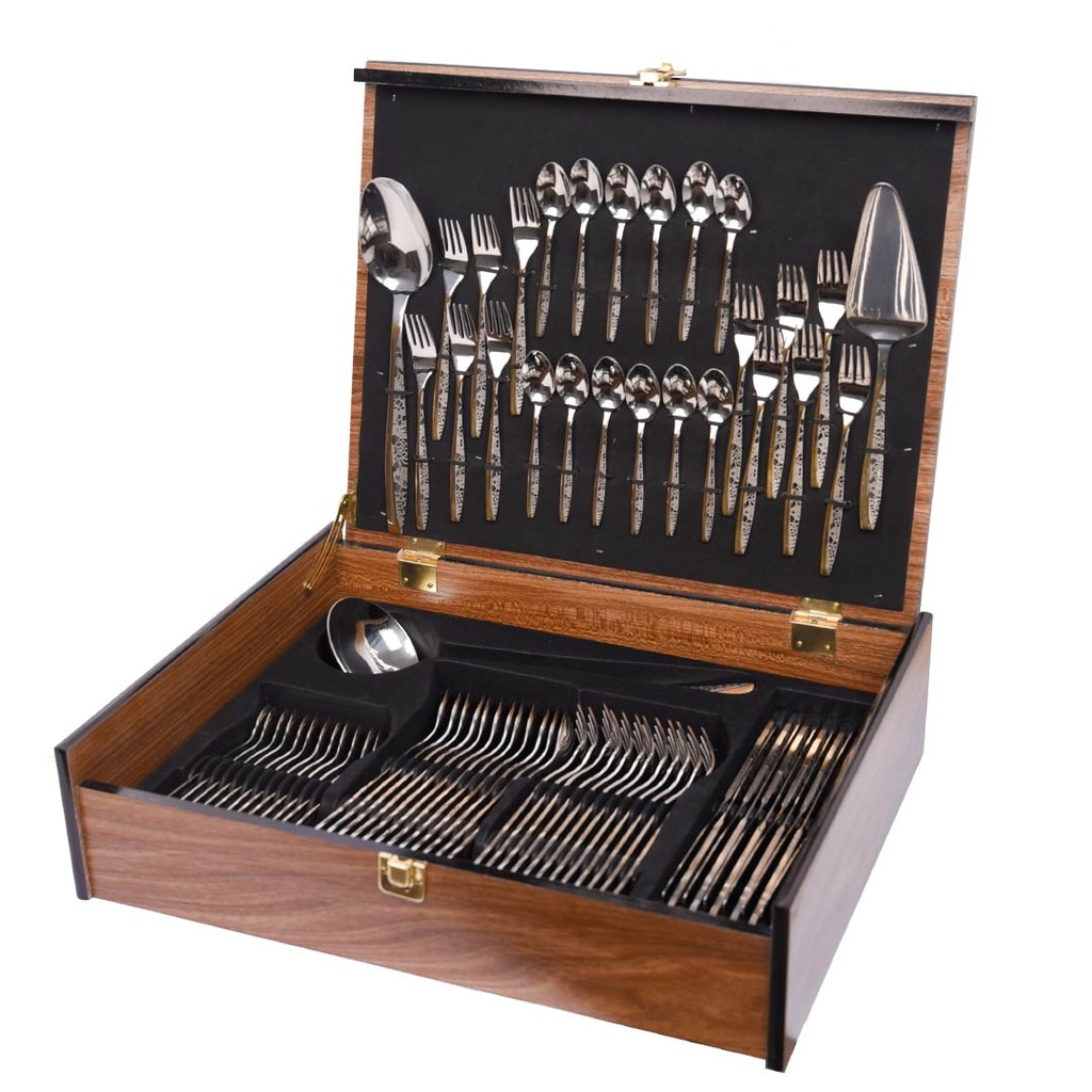 [SAI71-4] Coffret Ménagère De Cuisine 75 Pièces Golden House - Model 3