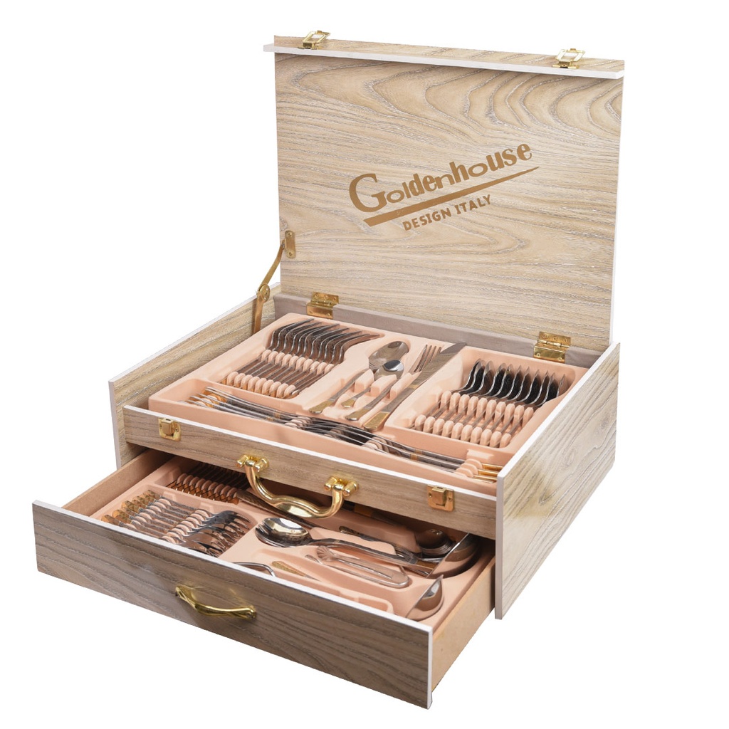 [SAI0098] Coffret Ménagère De Cuisine 86 Pièces Golden House - Model 3