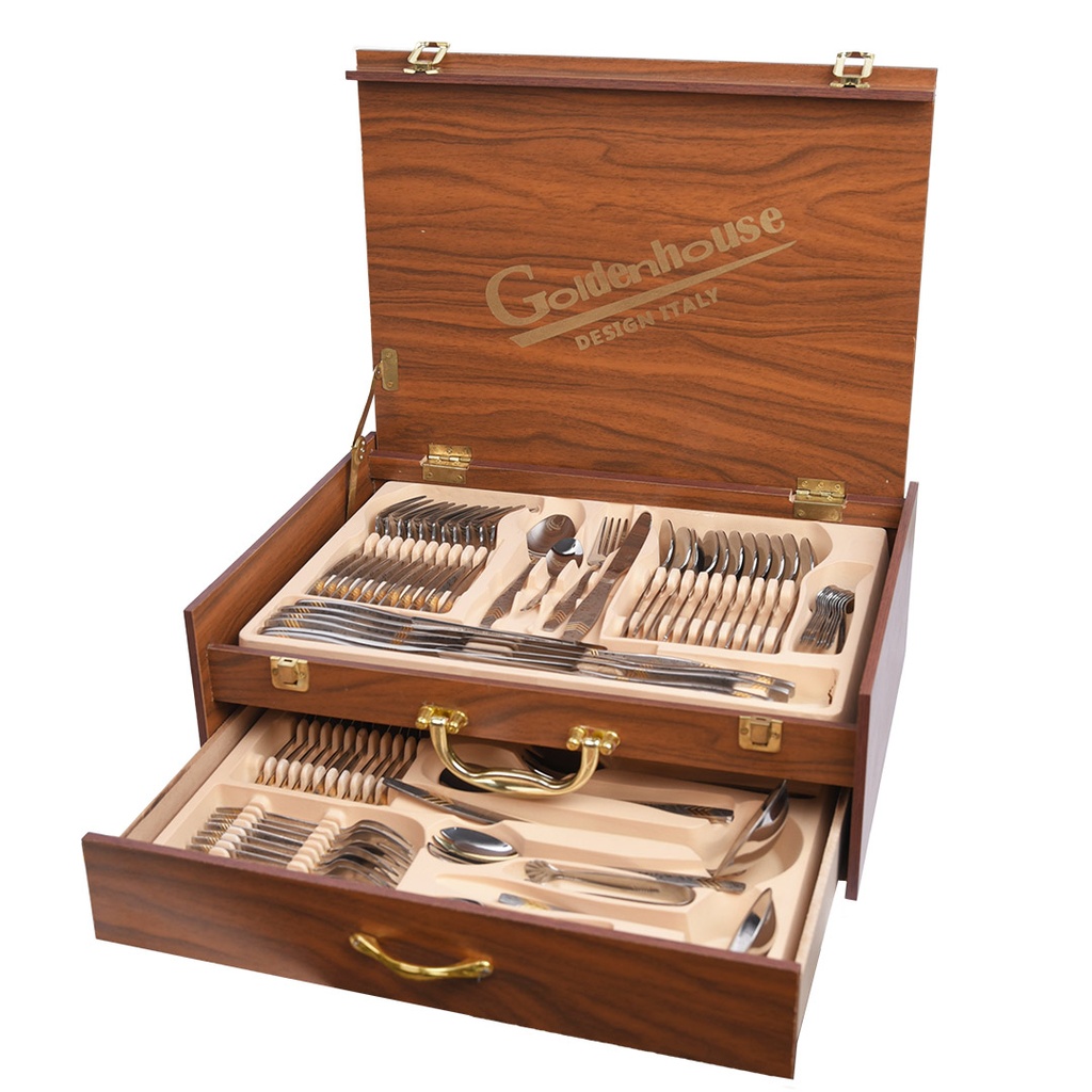 Coffret Ménagère De Cuisine 86 Pièces Golden House - Model 4