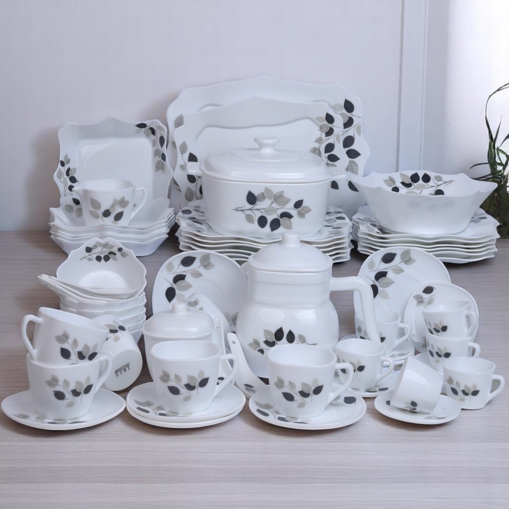 Service a Table en Porcelaine 64 Pièces IRIS Carré - Model 1