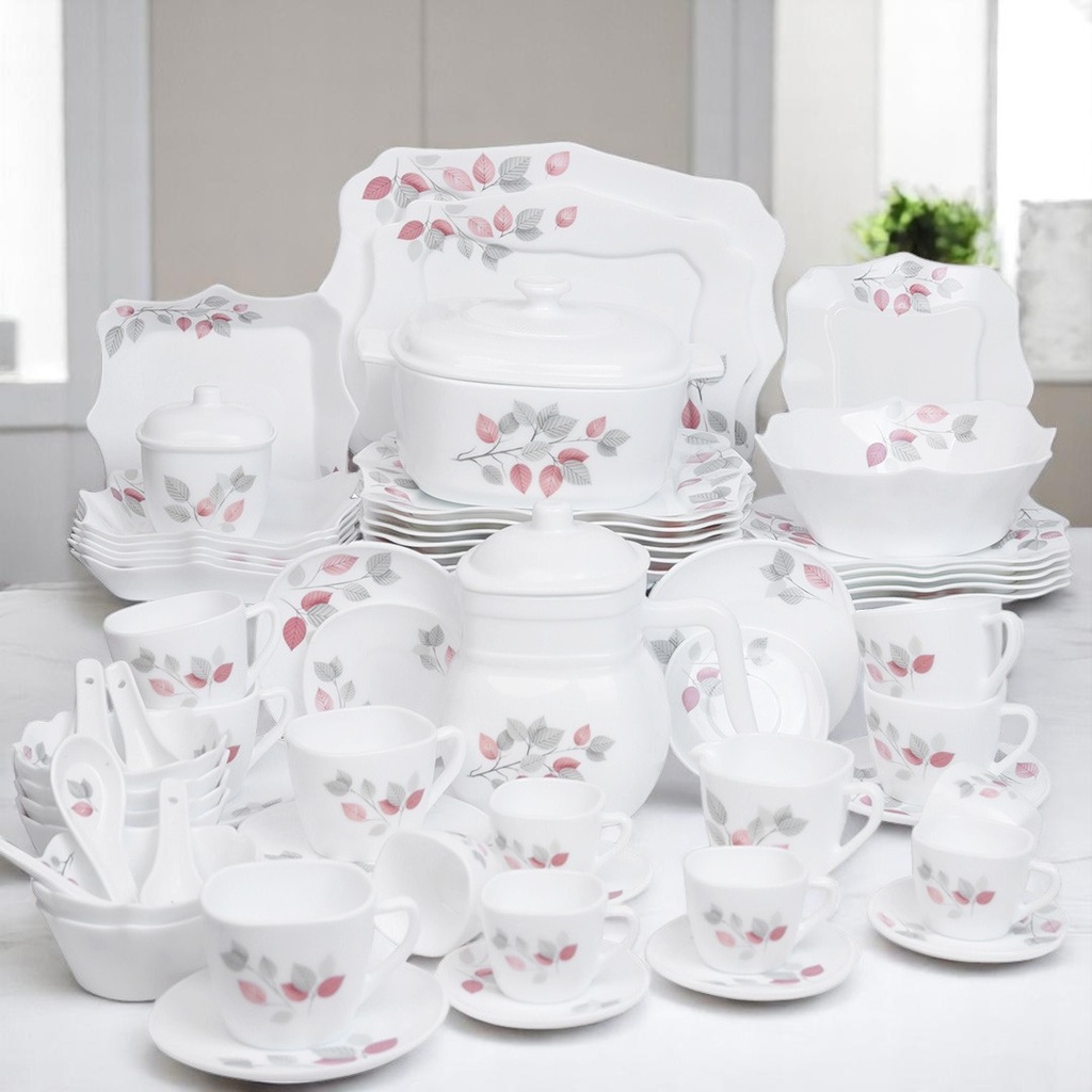 [SAI0103] Service a Table en Porcelaine 64 Pièces IRIS Carré - Model 2