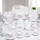 Service a Table en Porcelaine 64 Pièces IRIS Carré - Model 2