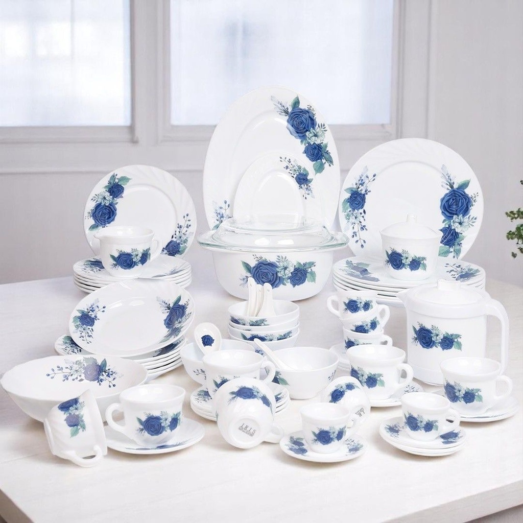 Service a Table en Porcelaine 64 Pièces IRIS Rond  - Model 1