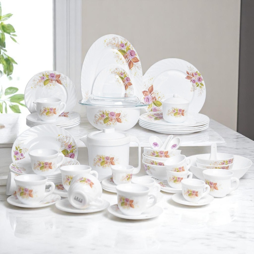 Service a Table en Porcelaine 64 Pièces IRIS Rond  - Model 2
