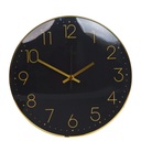 Horloge Murale Rond Bombé 29Cm Noir