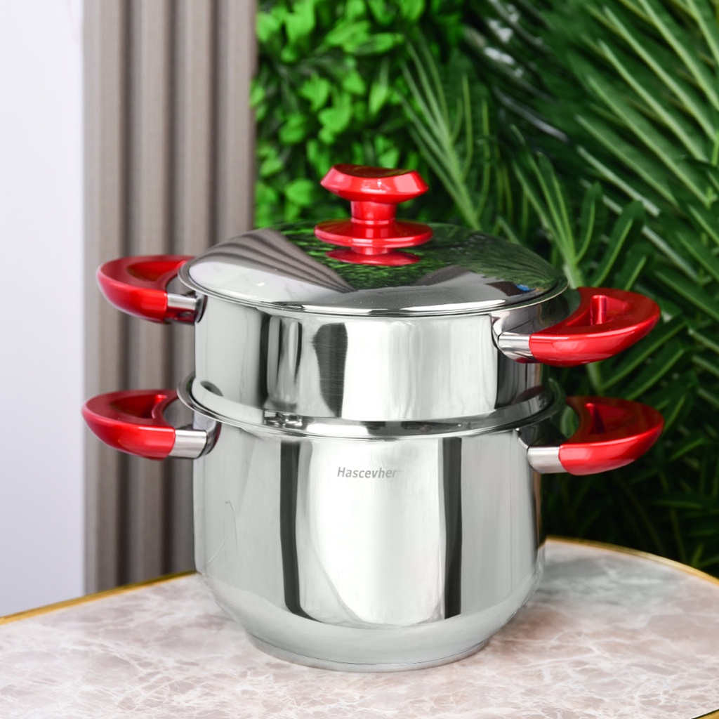Couscoussier Inox Hascevher 6 Litres 22 cm